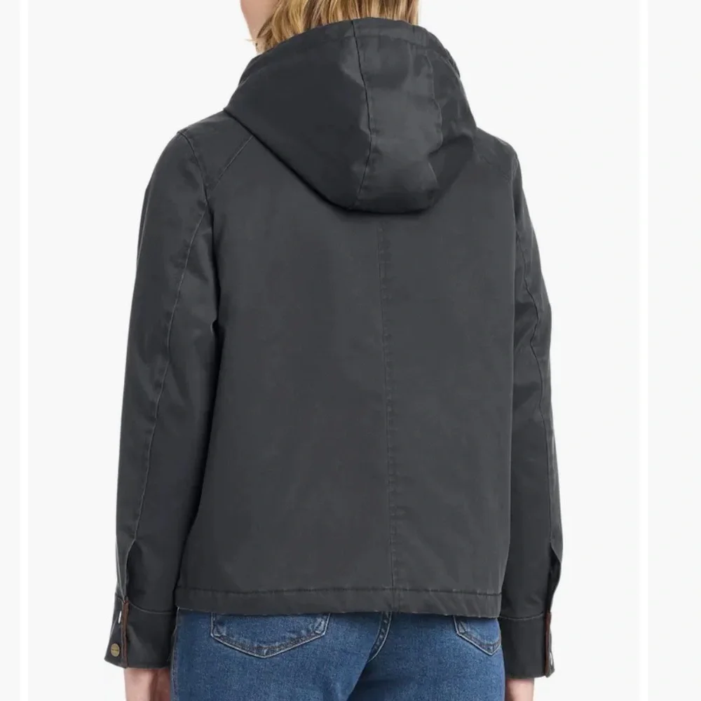 MODERN SUPPLY BY SANCTUARY HOODED WAXED JACKET BARN CHORE COAT CORDUROY‎ COLLAR - Picture 4 of 16